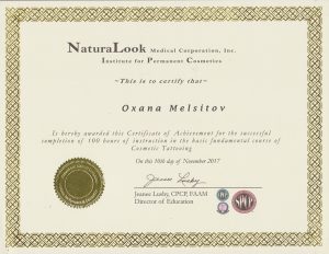 Institute for Permanent Cosmetics - Cosmetic Tattooing Certificate