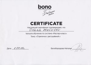 Bono Master Class Eyeliner Certificate
