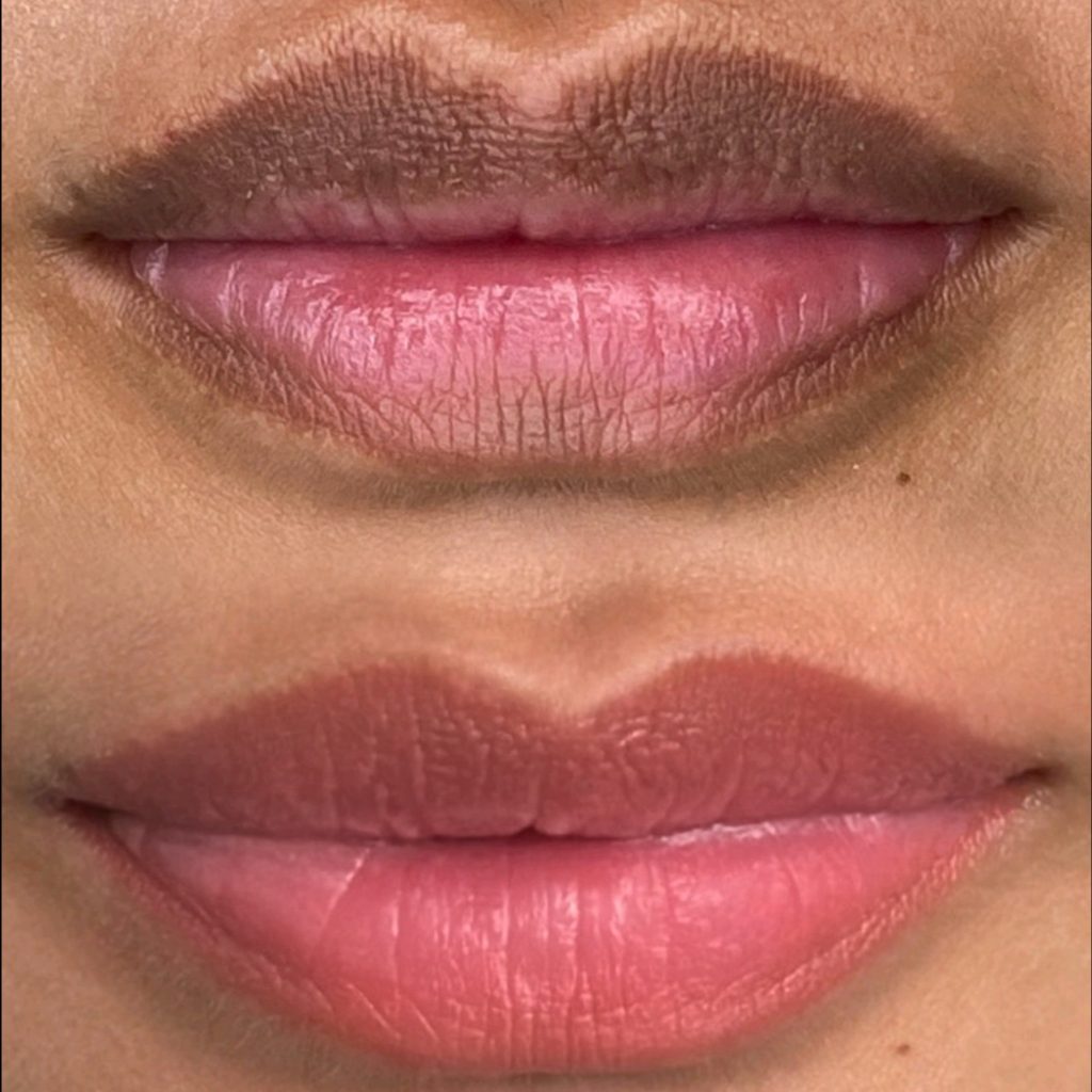 Dark lip color neutralization correction lip blush tattoo permanent makeup San Diego 
