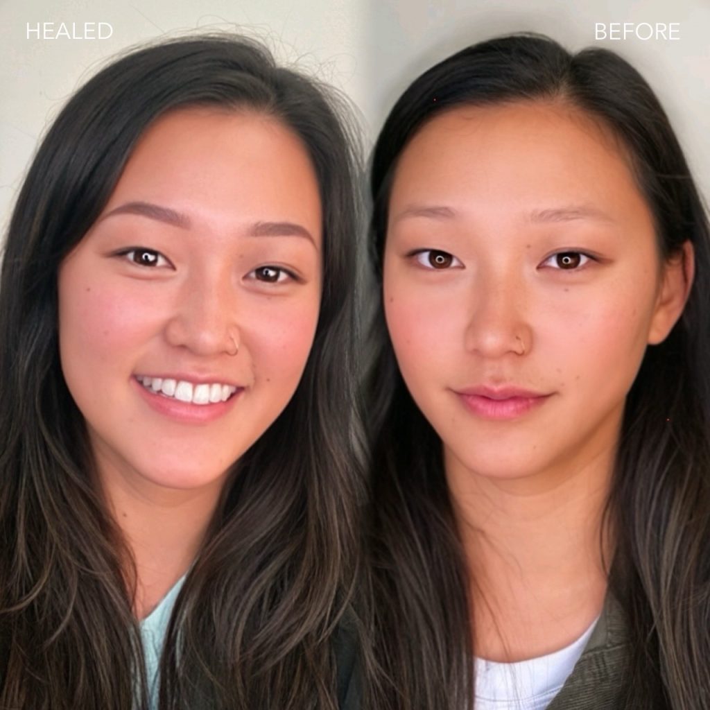 Permanent eyebrows tattoo permanent makeup natural healed powder brows San Diego 