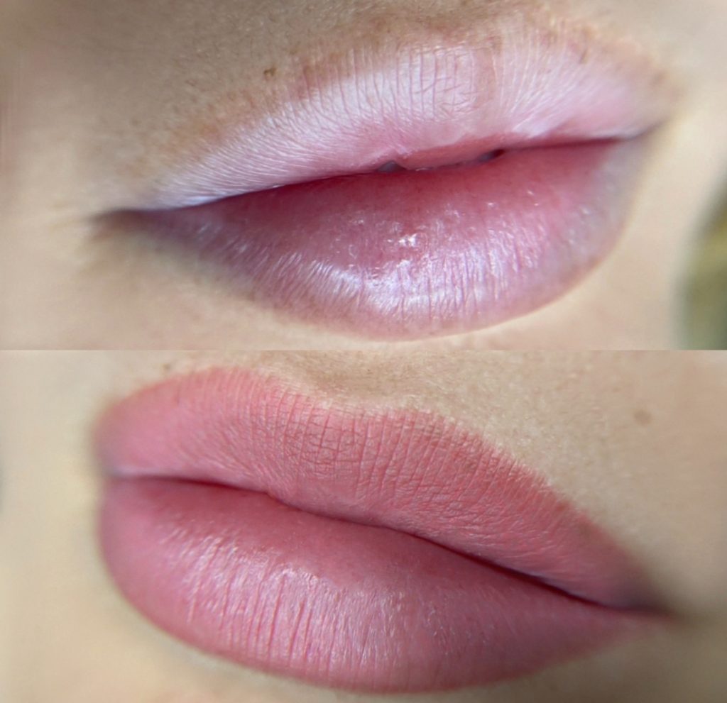 Permanent lip blush tattoo permanent makeup lip color San Diego 